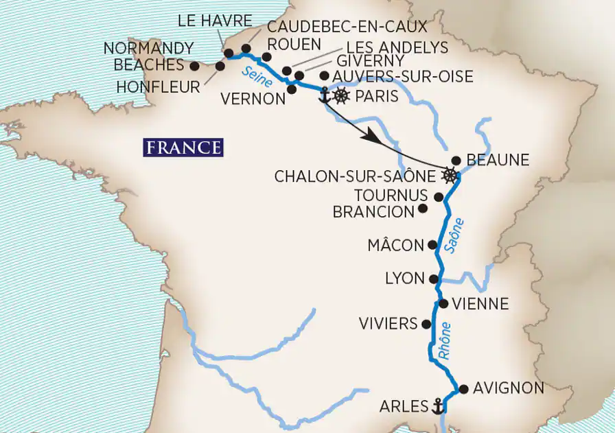 15 Day AmaWaterways River Cruise from Paris to Arles 2025 - 