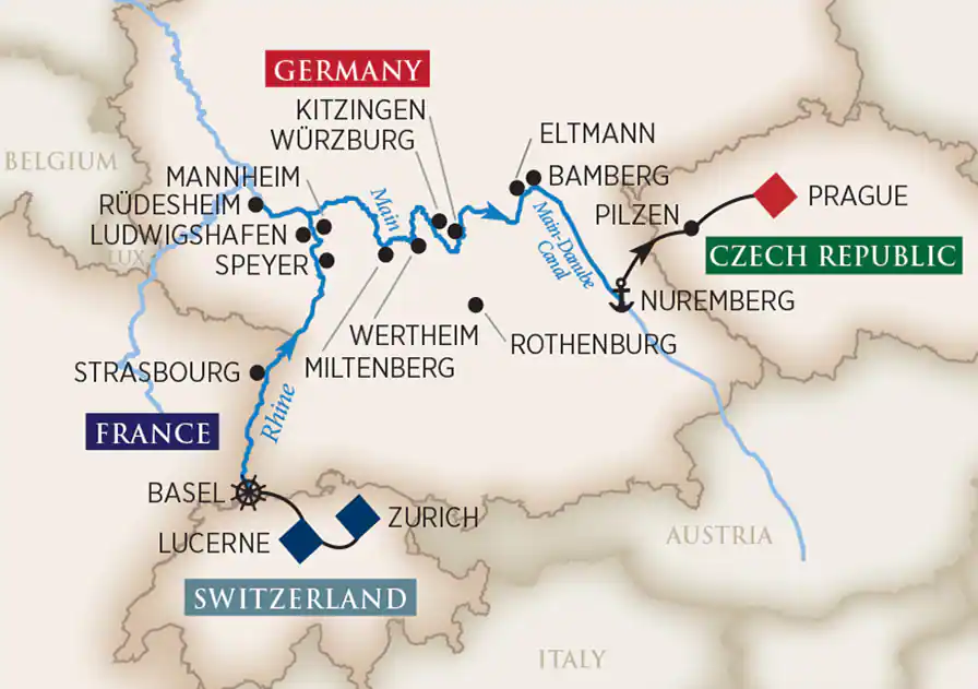 8 Day AmaWaterways River Cruise from Basel to Nuremberg 2027 - 