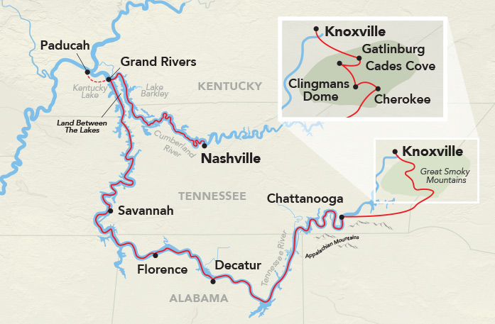 12 Day American Cruise Lines River Cruise from Knoxville to Nashville 2027 - 