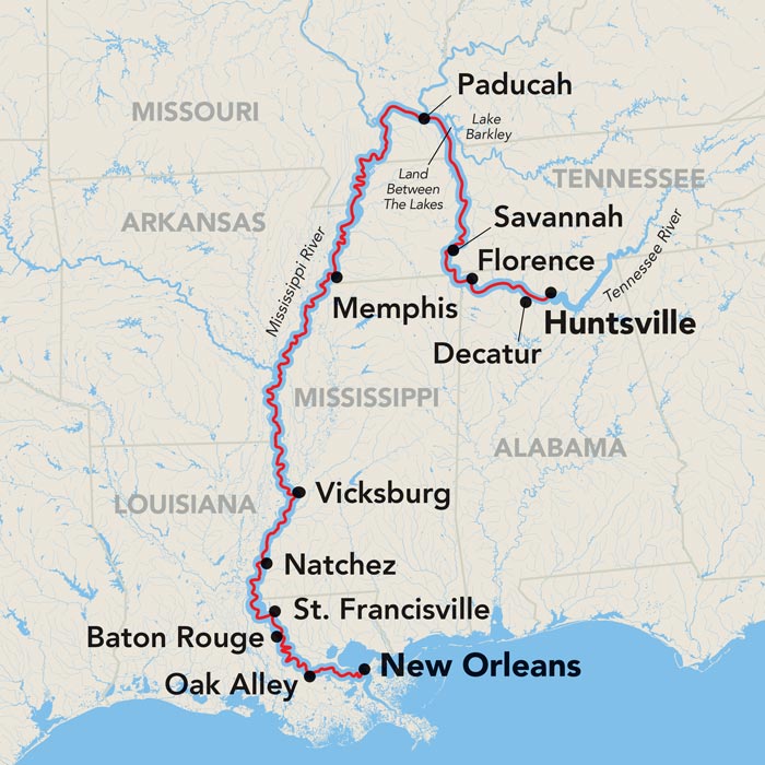 16 Day American Cruise Lines River Cruise from New Orleans to Louisville 2029 - 