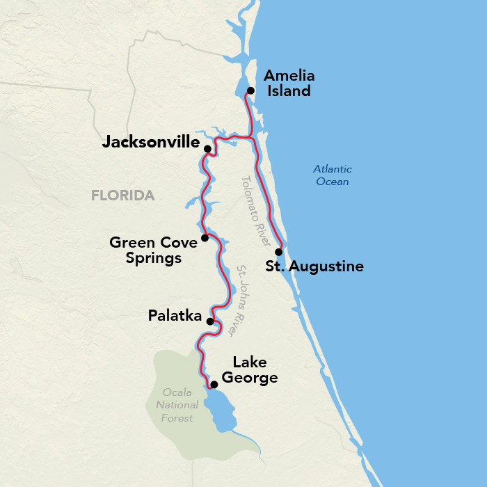 8 Day American Cruise Lines River Cruise from Jacksonville to Jacksonville 2025 - 