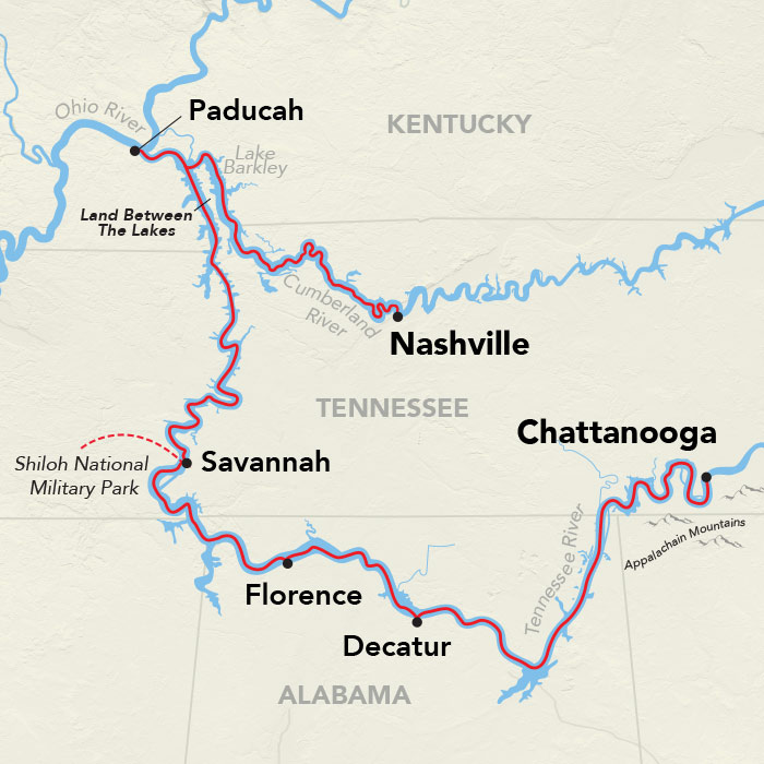 8 Day American Cruise Lines River Cruise from Nashville to Chattanooga 2025 - 
