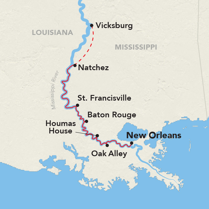 8 Day American Cruise Lines River Cruise from New Orleans to New Orleans 2025 - 