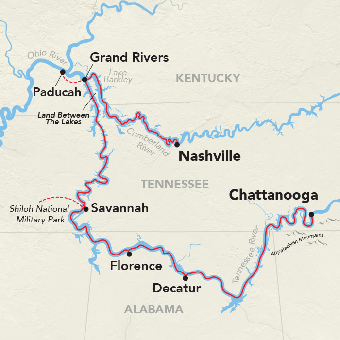 9 Day American Cruise Lines River Cruise from Nashville to Chattanooga 2028 - 
