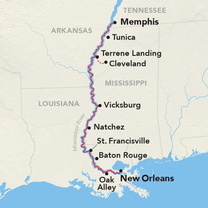 9 Day American Cruise Lines River Cruise from New Orleans to Memphis 2029 - 