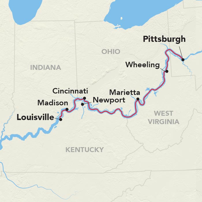 9 Day American Cruise Lines River Cruise from Pittsburgh to Louisville 2028 - 