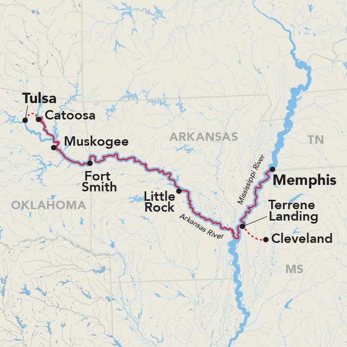 9 Day American Cruise Lines River Cruise from Tulsa to Memphis 2028 - 