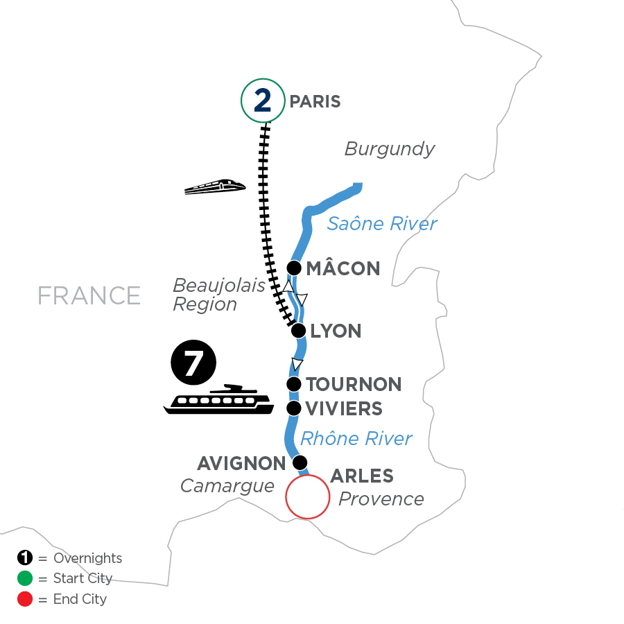 10 Day Avalon Waterways River Cruise from Paris to Arles 2027 - WJLQ