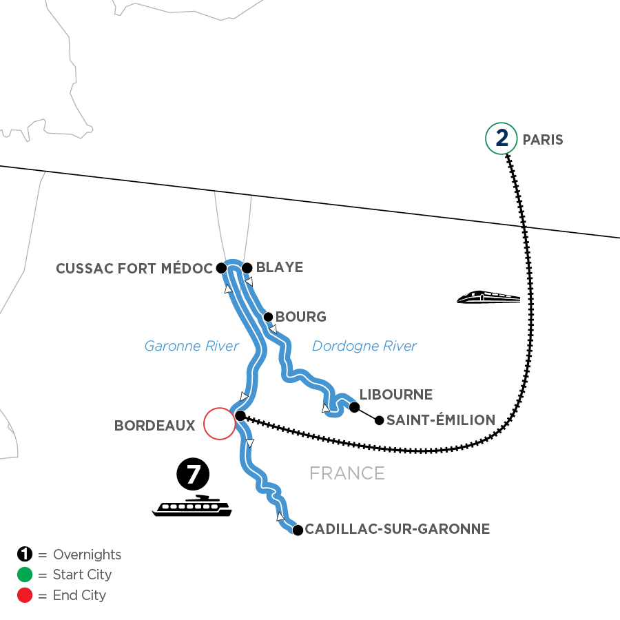10 Day Avalon Waterways River Cruise from Paris to Bordeaux 2025 - WXXQ