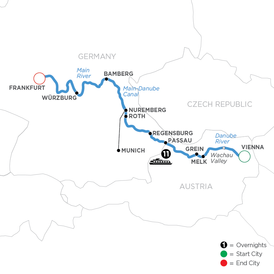 12 Day Avalon Waterways River Cruise from Vienna to Frankfurt 2026 - WVF