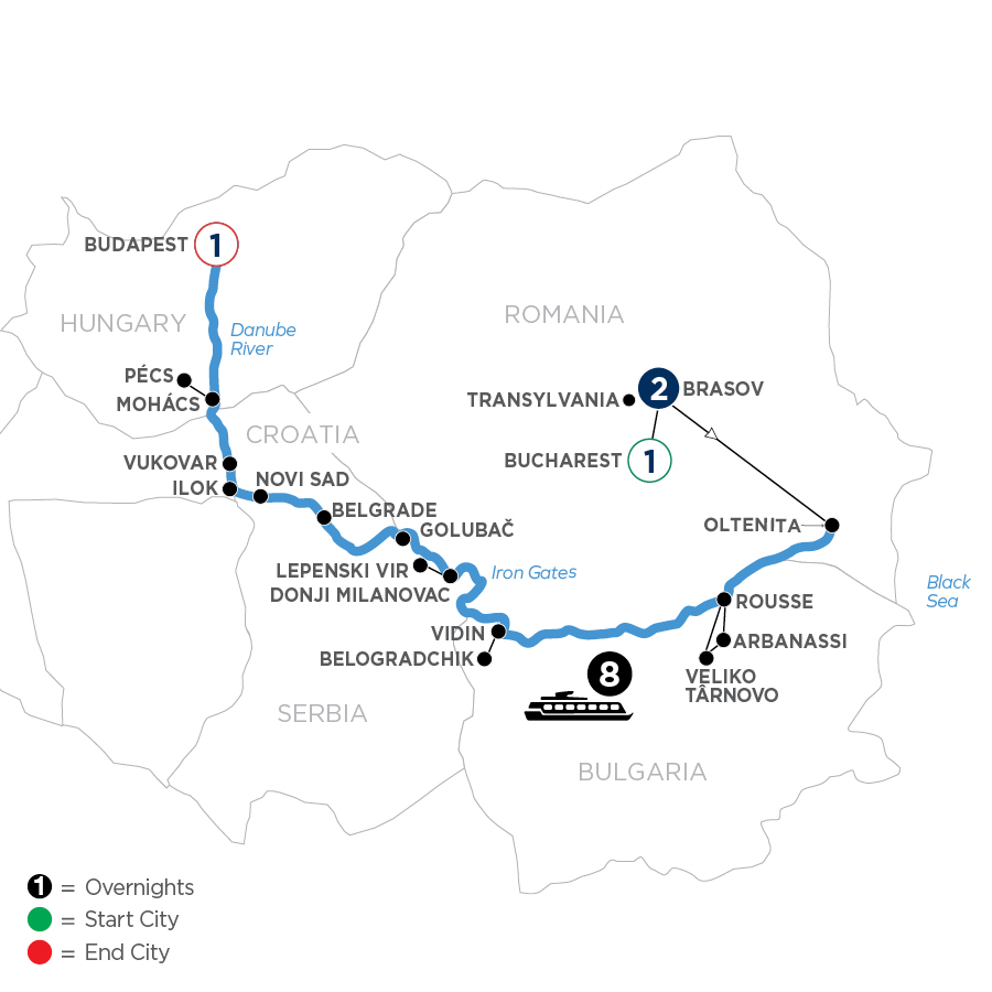 13 Day Avalon Waterways River Cruise from Bucharest to Budapest 2027 - WOBY