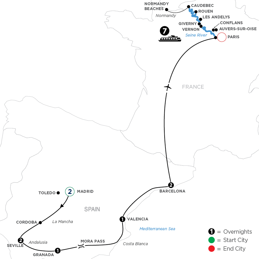 16 Day Avalon Waterways River Cruise from Madrid to Paris 2027 - XZV5