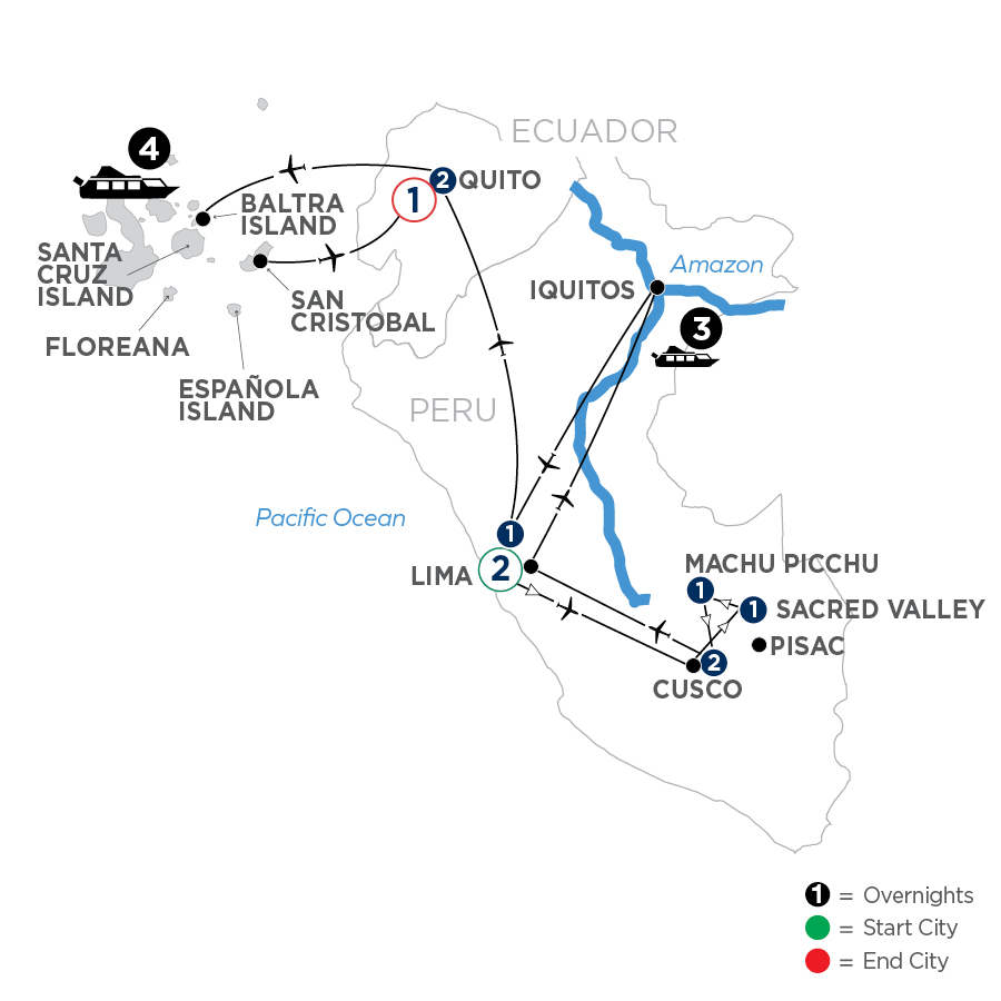 18 Day Avalon Waterways River Cruise from Lima to Quito 2027 - WAME