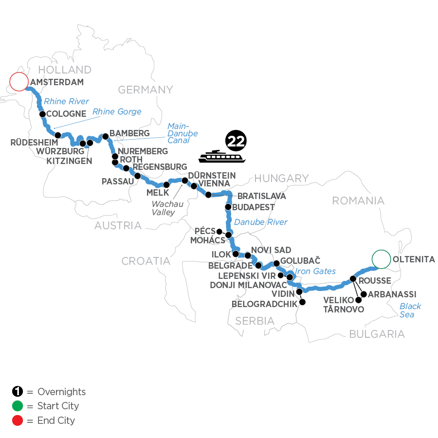 23 Day Avalon Waterways River Cruise from Oltenita to Amsterdam 2027 - WOA