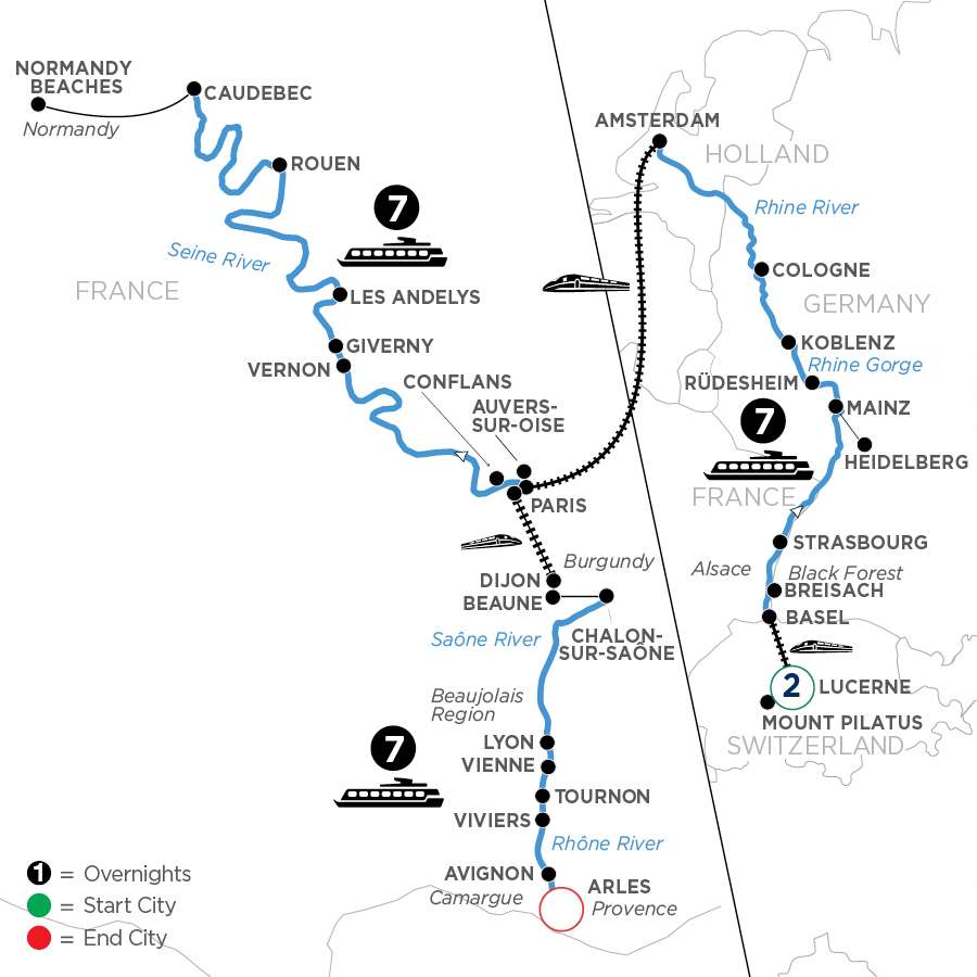 24 Day Avalon Waterways River Cruise from Lucerne to Arles 2025 - WZLQ