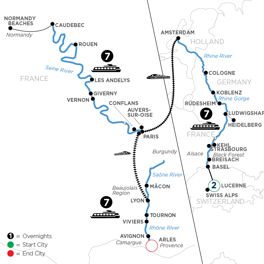 24 Day Avalon Waterways River Cruise from Lucerne to Arles 2027 - WZLQ
