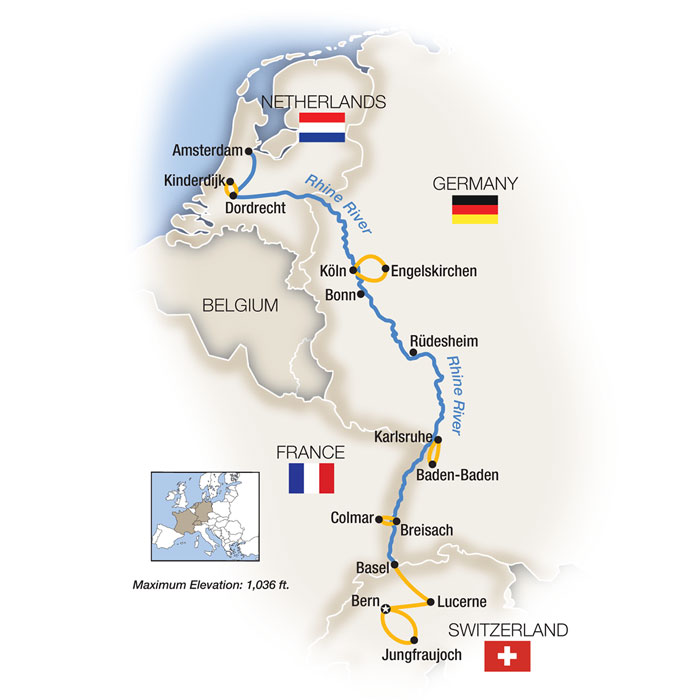 10 Day Tauck River Cruise from Zurich to Amsterdam 2025 - 