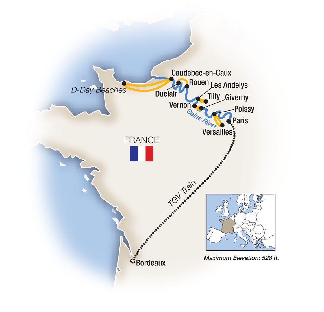 11 Day Tauck River Cruise from Bordeaux to Paris 2027 - 