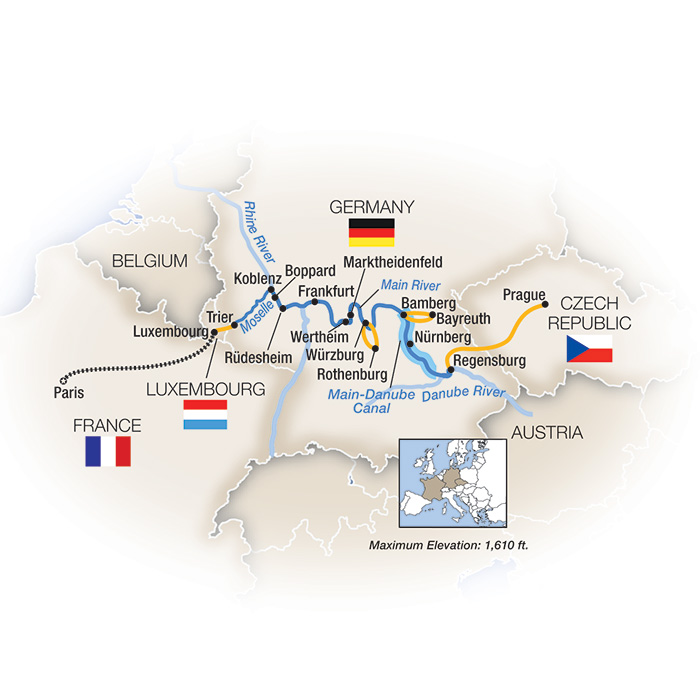 14 Day Tauck River Cruise from Paris to Prague 2027 - 