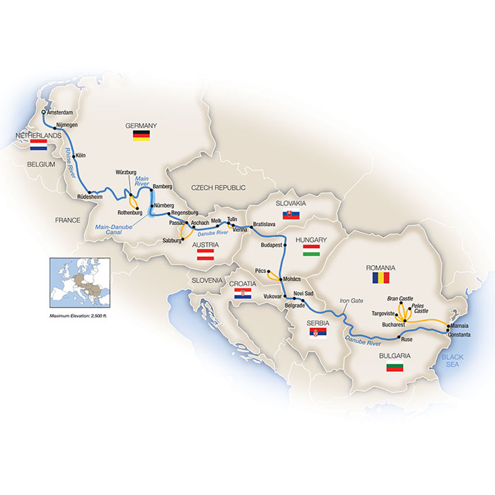 25 Day Tauck River Cruise from Amsterdam to Bucharest 2025 - 