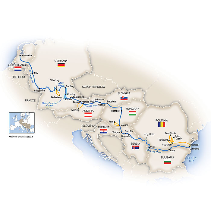25 Day Tauck River Cruise from Bucharest to Amsterdam 2027 - 