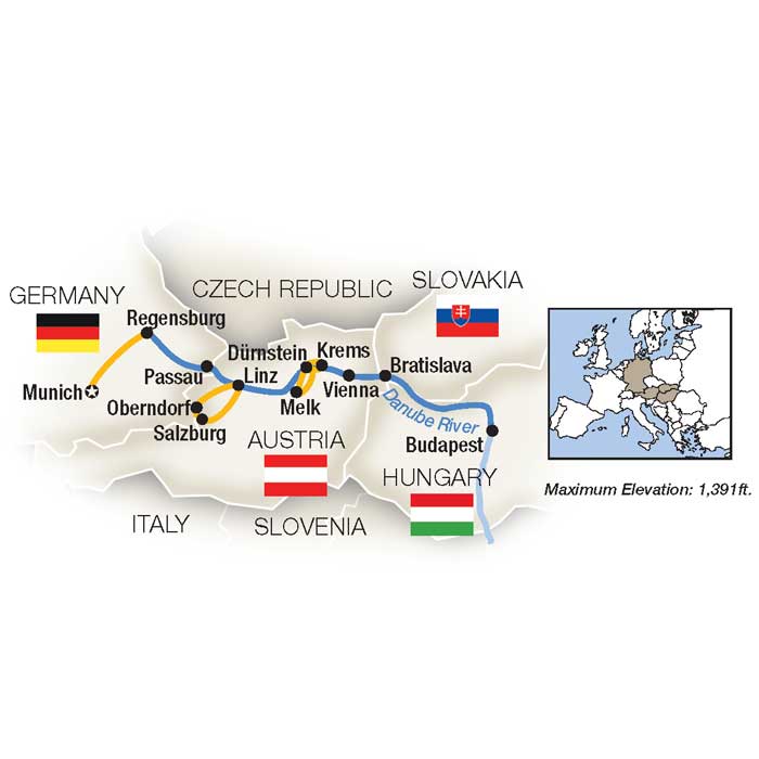 8 Day Tauck River Cruise from Munich to Budapest 2025 - 
