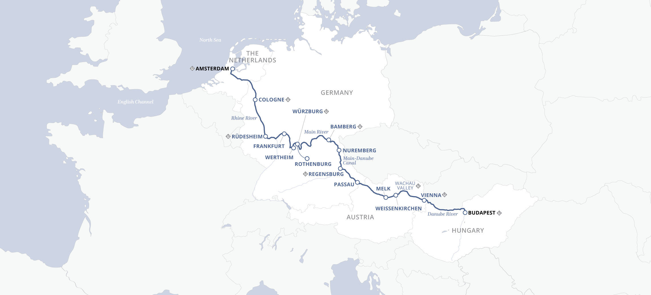 15 Day Uniworld River Cruise from Amsterdam to Budapest 2025 - 