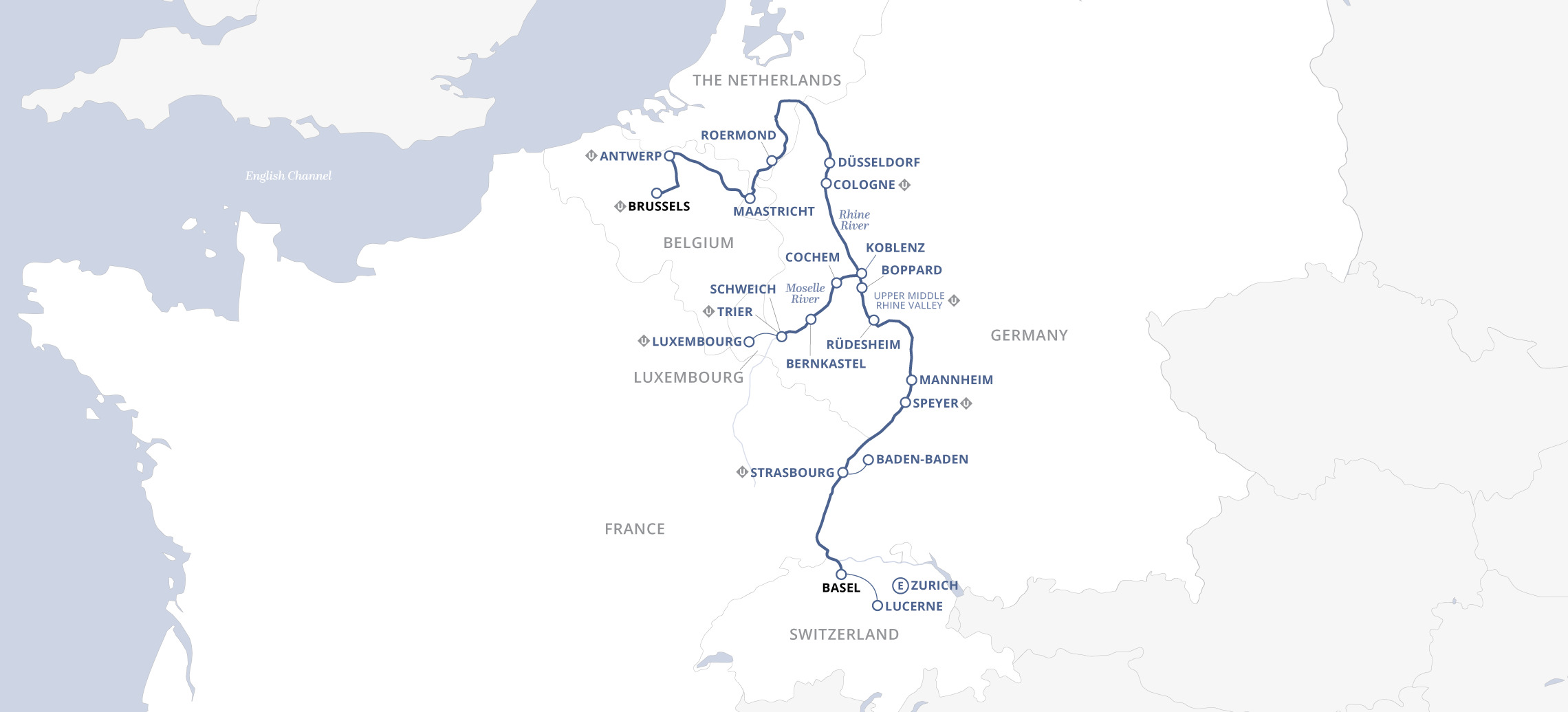 15 Day Uniworld River Cruise from Brussels to Basel 2027 - 