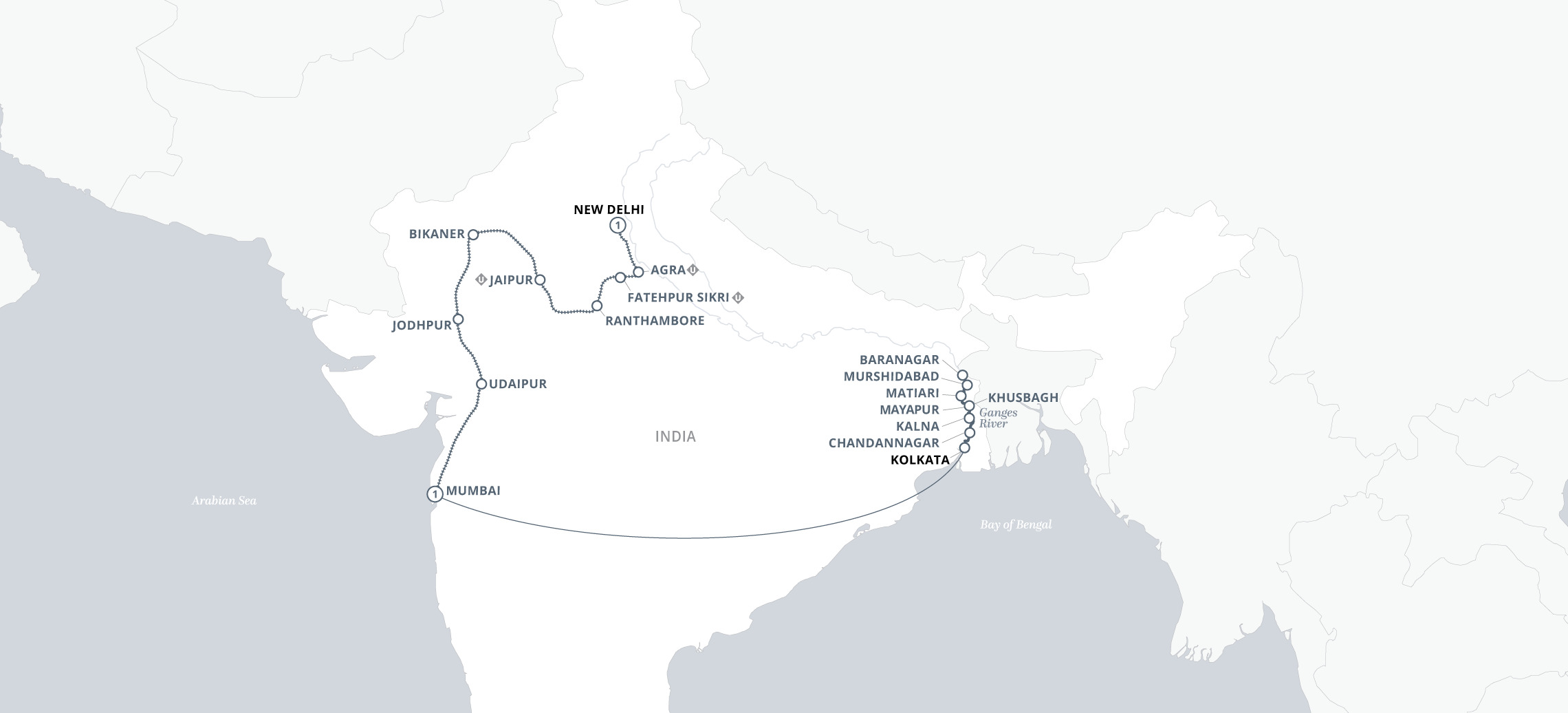 16 Day Uniworld River Cruise from Kolkata to New Delhi 2025 - 
