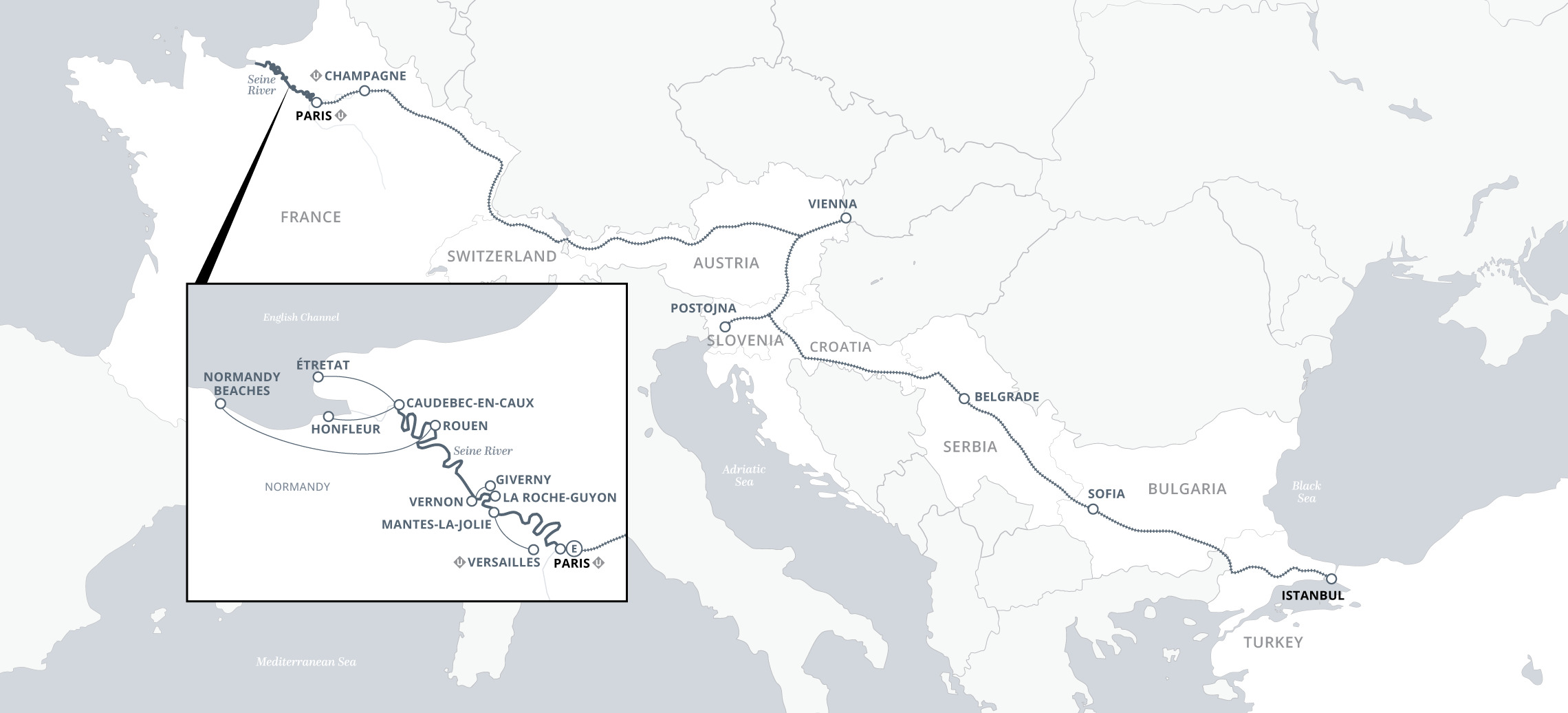 7 Day Uniworld River Cruise from Paris to Istanbul 2026 - 