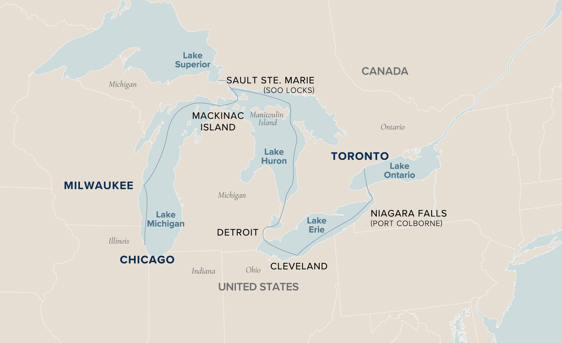 11 Day Victory Cruise Lines River Cruise from Toronto to Chicago 2026 - 