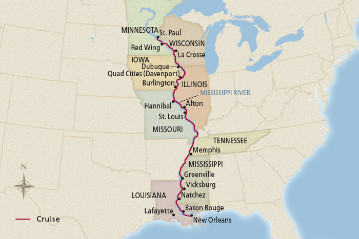 15 Day Viking River Cruise from St. Paul to New Orleans 2025 - 