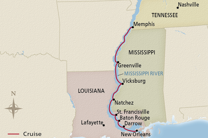 8 Day Viking River Cruise from Memphis to New Orleans 2028 - 