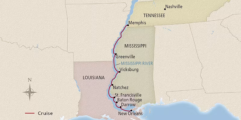 8 Day Viking River Cruise from New Orleans to Memphis 2026 - 