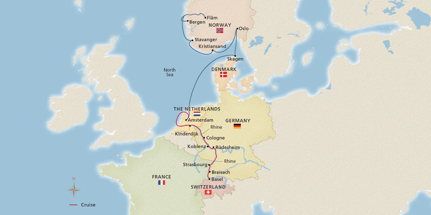 15 Day Viking River Cruise from Basel to Bergen 2025 - 